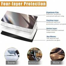 Car Windshield Snow Cover With Side Mirror And Hook, Magnetic Windshield Cover And Snow, Car Windshield Shade Foldable, Fit Large SedanLarge SUVPickupTruckMPV65x49