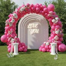 147 Pieces (1 Set) Of Rose Red Party Decoration Balloons Of Different Sizes, Balloon Garland Arch Set, Unique Exploding Star Shaped Balloons, DIY Balloon Tree, Balloon Arch, Birthday, Wedding, Valentine's Day, Holiday Party Decoration, Christmas And New Year Decoration, Wedding Balloon Bouquet, Balloon Set - Multicolor - View 5