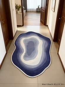 1pc Black & White Optical Illusion Swirl Asymmetrical Carpet. Tired Of Dull Spaces? This Visual Swirl Carpet Will Instantly Elevate The Ambiance With Its Artistic Lines, Creating A High-End, Fashionable Vibe. Soft Material For Comfortable Underfoot Feel. Suitable For Decorative Carpets, Bedroom Decor, Small Rugs, Living Room Carpets, Outdoor Rugs, And Machine Washable. - Multicolor - View 13