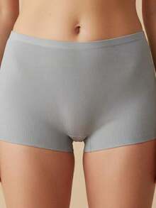 Faja Bóxer de Cintura Alta Acanalada Sin Costuras (Seamless) | Pack Individual | Efecto Vientre Plano y Control Suave | Transpirable y Confort Total para Uso Diario | Lencería de Soporte Invisible. - Multicolor XL/XXL - Ver 3