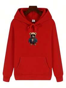 sweat-shirt à capuche et confortable, polyvalent et décontracté, tissu doux, confortable et durable. - Noir - Voir 5