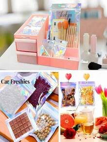 30/10/1件套 OPP 袋套装，全息拉链袋，可重复使用包装袋，珠宝零售袋，礼品袋，圣诞节 - 彩色 - 查看 2