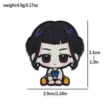 1pc Kpop Cartoon Character Brooch, Cute Clothing & Backpack Pin Accessory, Girls Anime Backpack Decor Badge, Party Gift