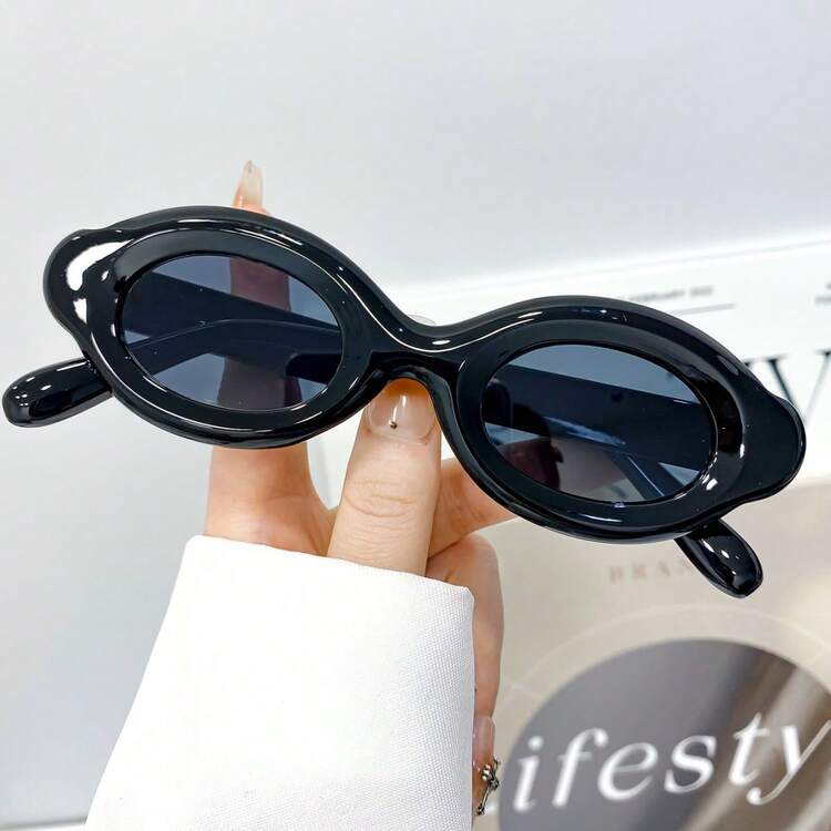 A Pair Of Stylish Retro Oval Glasses For Women And Men, Featuring High-Quality Materials, Perfect For Everyday Casual Wear And Decoration - 茶色豹紋 - 查看 8