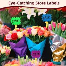 400 Pieces Burst Signs, 3.5x 2.8 Inch Small Fluorescent Neon Signs With 8 Bright Colors, Blank Price Tags, Paper Sign Cards Retail Store Yard Garage Poster Board Decorations - Red, Rose Red, Yellow, Blue, Orrange, Saffron, Green, Purple - View 8