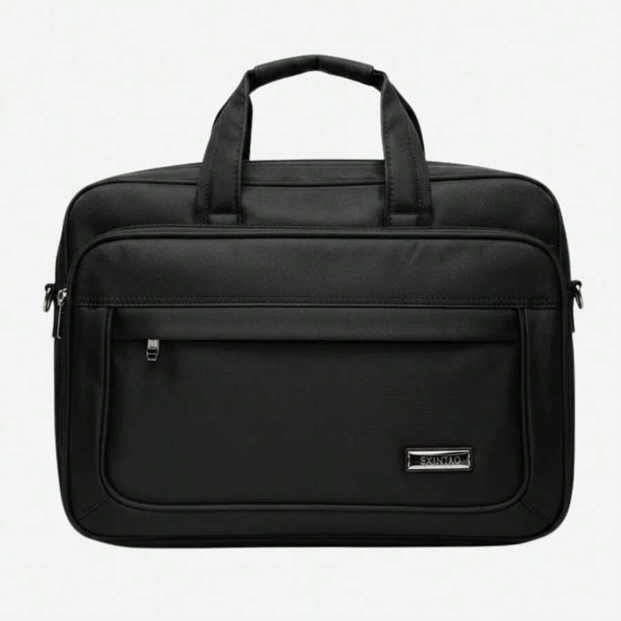 Men's Executive Briefcase Shoulder Bag Notebook Nylon - màu đen - Xem 1