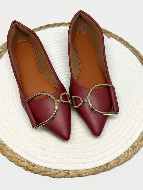 Sapatilha Bico Alongada Feminina Casual Confortável Sapato feminino Alongada D