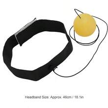 ANGGREK Pelota de Boxeo para Reflejos Con Diadema - Entrenamiento de Velocidad de Perforación y Coordinación Mano-ojo (11*7*5-Amarillo) - Amarillo - Ver 7