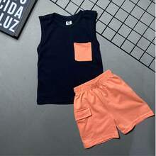 KIT 2 Conjuntos Infantil Regata e Short Infantil Menino 4 Peças