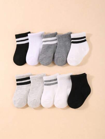 10/5/1 双装婴儿袜，男女通用新生儿及婴幼儿袜，休闲简约秋冬婴儿袜，适合 0-3 岁男孩女孩，感恩节/圣诞节理想礼物。短袜，防滑婴儿袜，防滑幼儿袜，地板袜，爬行袜，轻便踝袜，柔软舒适，吸汗，男女通用婴儿袜，简约设计