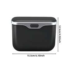 Multifunctional Car Trash Can, ABS Material Won't Deform, Fits 99% Of Vehicles, Dry & Wet Use, Space-Saving, No Damage Installation, Self-Organizing, Travel Essential, Minimalist Garbage Can, Modern Car Decor, Sturdy Car Storage Container, Portable Trash Holder, For Car Owners, Home & Auto Organizer - Multicolor - View 7