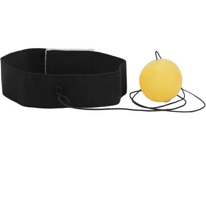 ANGGREK Pelota de Boxeo para Reflejos Con Diadema - Entrenamiento de Velocidad de Perforación y Coordinación Mano-ojo (11*7*5-Amarillo)