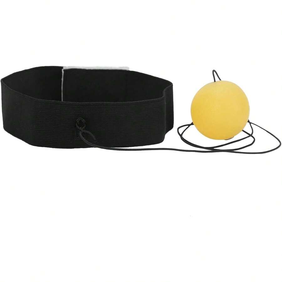ANGGREK Pelota de Boxeo para Reflejos Con Diadema - Entrenamiento de Velocidad de Perforación y Coordinación Mano-ojo (11*7*5-Amarillo) - Amarillo - Ver 1