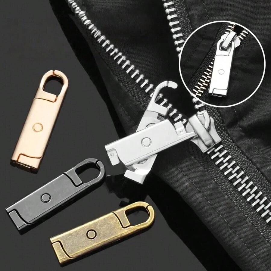 2/4/8个装旋转拉链拉片 - 优质锌合金拉链头，适用于行李箱、夹克、背包、靴子、钱包和外套 - 安装简便，无需工具，可重复使用