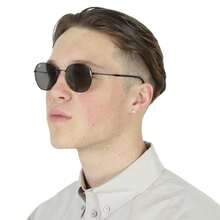 Ray-Ban Dark Grey Phantos Unisex Sunglasses RB3809 002/B1 55 |  | Men Sunglasses - 黑色 - 查看 2