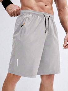 1 Quần short đi bộ đường dài ống đứng dáng rộng thoải mái cho nam, mùa hè - Màu Xám nhạt - Xem 2