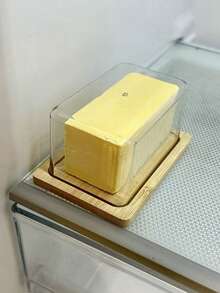 1 قطعة/2 قطعة طبق زبدة مع غطاء شفاف مقاوم للغبار، صندوق تخزين طعام محكم الإغلاق للمطبخ والمائدة والثلاجة، مناسب للمطاعم والمطابخ والمائدة