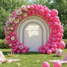 147 Pieces (1 Set) Of Rose Red Party Decoration Balloons Of Different Sizes, Balloon Garland Arch Set, Unique Exploding Star Shaped Balloons, DIY Balloon Tree, Balloon Arch, Birthday, Wedding, Valentine's Day, Holiday Party Decoration, Christmas And New Year Decoration, Wedding Balloon Bouquet, Balloon Set - Multicolor - View 4