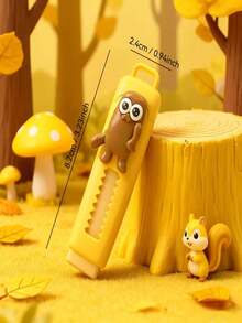 5pcs Tungtungtung Sahur Cute Shaped Erasers In Yellow, Blue, Brown, Purple, Green, 5 Styles. A Great Gift For Friends, Really Hard To Put Down. Italian Brain Rot Eraser Series, Featuring A Variety Of Shapes, Rich Colors, Each With A Charming Look, Excellent Erasing Power, Leaves No Marks And Doesn't Crumble Easily. - Multicolor - View 8