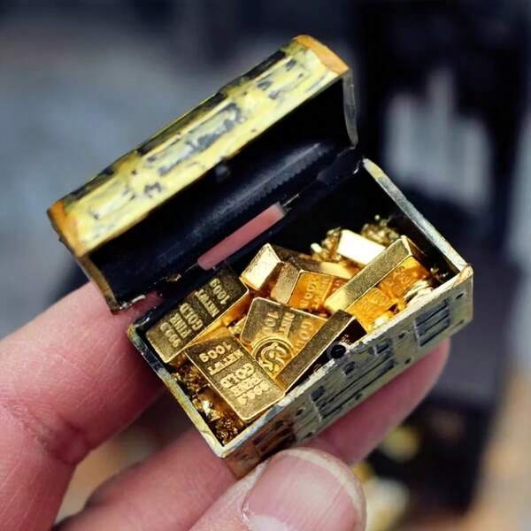 21 件迷你金条海盗宝箱，人造金币，宝箱装饰，派对礼品，海盗配件，趣味饰品，主题派对用品，派对礼物
