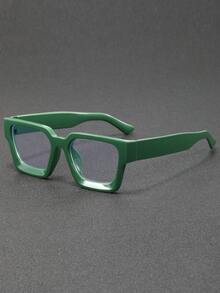 1 par de óculos masculinos quadrados, modelo Y2K (Millennium), versáteis para uso casual, atividades ao ar livre, estilo urbano, festas e festivais.