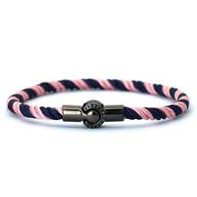 51Luckind Simple Dseign Hand Braided Rope Mixcolor Bracelet Black Magnetic Bracelet For Men Cool Armband Jewelry