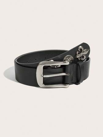 1 pieza Cinturón de cuero de PU con estilo occidental vintage y patrón geométrico unisex, adecuado para Halloween, el trabajo, fiestas y todas las estaciones