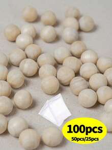 25/50/100个装樟木球，束口网袋包装，直径1.8厘米，防虫防蛀 - 彩色 - 查看 4