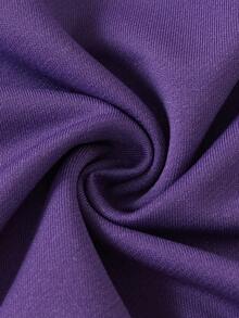 青少年男孩休闲简约酷炫卡通设计运动风格套头衫圆领长袖毛衣秋冬新款男童衣服儿童 - 紫色 - 查看 4