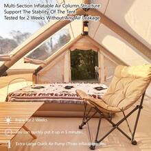 Tienda de campaña inflable para camping tienda de campaña grande Glamping 4-8 personas 4 estaciones aire con bomba fácil de instalar impermeable para exteriores Oxford - como en la foto - Ver 3