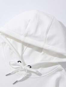 "You Can't Tell Me What To Do, I'm Not Your Granddaughter" Fun Hoodie - Long Sleeve, Knit Fabric, Loose Fit, All Sizes Available, Fashionable Pattern Print, For Leisure Activities And Everyday Wear - 白色 - 查看 9