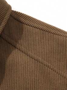Men's Autumn/Winter Corduroy Stand Collar Jacket, Soft Fabric, & Versatile Jacket - Coffee Brown - View 8