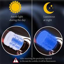4PCS Fluorescent Tire Valve Stem Caps Luminous Car Tire Air Cap Corrosion Resistant LeakProof Wheel Valve Cover Universal For Cars Trucks Bikes Motorcycles Bicycles Blue - 藍色 - 查看 3