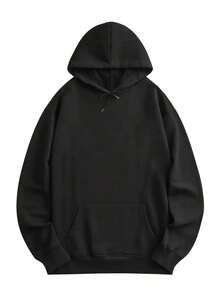 Oversized Men's Hoodie With Russian Quotes, Cyrillic Text, And 'HEHH HH' Sound Effect - JPH-9 Casual Pullover, Suitable For All Seasons, Funny Russian Sayings Printed On The Back, For Casual Outfits - 黑色 - 查看 2