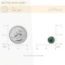 Deep Green Resin Sewing Buttons Brass Metal Base With Shank 30 Pcs - 10mm, 13/32" - 1_ - Xem 2