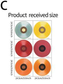 Autocolant decorativ colorat cu muzică, discuri, autocolant din PVC, detașabil, autoadeziv, ușor de rupt, decor pentru casă, pentru a vă însenina viața, decorațiuni de sărbători, cadouri de ziua de naștere și absolvire - Multicolor - Vizualizare 12