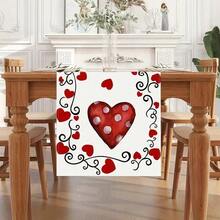 1 Piece Valentine's Day Heart Table Runner, Wrapped Love Branches Design, Durable Home Kitchen Essentials, Perfect For Dining Table, Indoor/Outdoor Party Decorations. - Nhiều màu - Xem 6