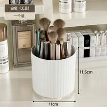 Caja de almacenamiento para brochas de maquillaje, organizador giratorio de 360 grados, soporte para brochas de maquillaje, cubo para brochas de labial y polvo, caja de herramientas cosméticas - Sin tapa - Ver 8