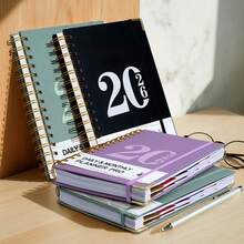 2026 Planner - 320 Pages - Weekly & Monthly Planner For 365 Days, With Stickers, Dual Stitching, Integrated Pockets, Includes Time Management Tools, Self-Discipline Strategies, And Daily Journal. English Notebook, Metal Spiral Notebook, Calendar, This Week Schedule, Office, Home, Study Supplies For Men & Women - Multicolor - View 10