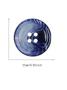 Bộ 10 nút nhựa, thiết kế màu nước hỗn hợp, nhiều kích cỡ, phụ kiện thời trang cao cấp, thích hợp cho đồ thủ công DIY, may vá và nâng cấp áo khoác, bộ vest, áo khoác, áo len, áo khoác trench coat, nút tròn 4 lỗ - Nhiều màu - Xem 13