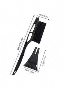 1-Pack Detachable 2-In-1 Snow Shovel And Brush Combo - Heavy Duty Winter Automotive Exterior Tool With Ergonomic Handle, Multi-Function Snow Shovel And Ice Scraper, Car Snow Shovel