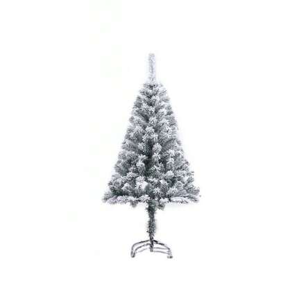 2,1 meter flockad konstgjord julgran, vit julgran, högkvalitativa PVC-grenar, realistiskt snöflingutseende, robust metallstativ, konstgjord snöjulgran för inomhusbruk, för hemmakontor, butik, jul, juldekorationer, vinterrumsdekoration, juldekorationer, hem, julklappar, juldekoration