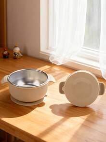 Stainless Steel Bowl, Baby Food Bowl, Silicone Double Handles, Anti-Scald And Anti-Drop, Customizable Name - Multicolor - View 8
