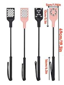 1 pieza Fusta de montar de cuero PU, fusta de montar suave con mango trenzado antideslizante y correa para la muñeca, accesorio de entrenamiento ecuestre - Multicolor - Ver 2