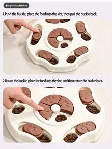 1PC Dog Puzzle Toys Slow Feeder, Interactive IQ-Enhancing Food Dispenser, Non-Slip Slow Eating Bowl, Cat And Dog Food Game, Durable And Easy To Clean, Anti-Choking Function, Slow Feed Treat Dispenser, Suitable For Small To Large Dog Breeds For Intelligence Training. - 彩色 - 查看 6