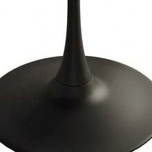 Set Of 4 Metal Dining Chairs, Steel Legs And PU Leather Seats, High Back Armless Dining Chairs, For Kitchen, Living Room, Black - Black Table - View 10