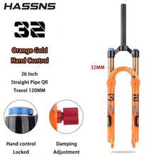 MTB Fork Bicycle Suspension 26/27.5/29 Inch 120mm Travel Mountain Bike Adjustable Front Fork Oil And Air Quick Release