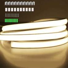 1pc USB Neon Light Strip, Touch Control Switch, 5V COB Flexible Rope Light, 320 LEDs/M, Bright Yet Non-Glaring, Suitable For Recessed/Surface Mount, With Clips & Adhesive Backing, Ideal For Ambient Lighting, Fashionable Illumination, High Brightness, Durable LED, Gamer Gear, Holiday Decor For Halloween, Christmas, Ramadan, New Year, Etc.