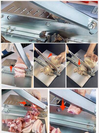 Stainless Steel Meat Slicer, Multifunctional Household Meat Cutting Machine, Commercial Meat Cutter