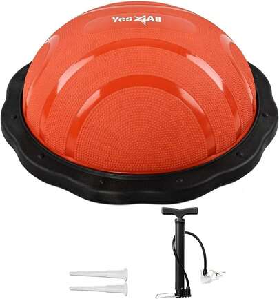 Media Pelota de Equilibrio Premium, 880 Lbs Capacidad Ball Equilibrio, Tabla de Equilibrio para Entrenamiento de Núcleo, Gimnasio en casa, Terapia Fisica y Fisioterapia,26995401